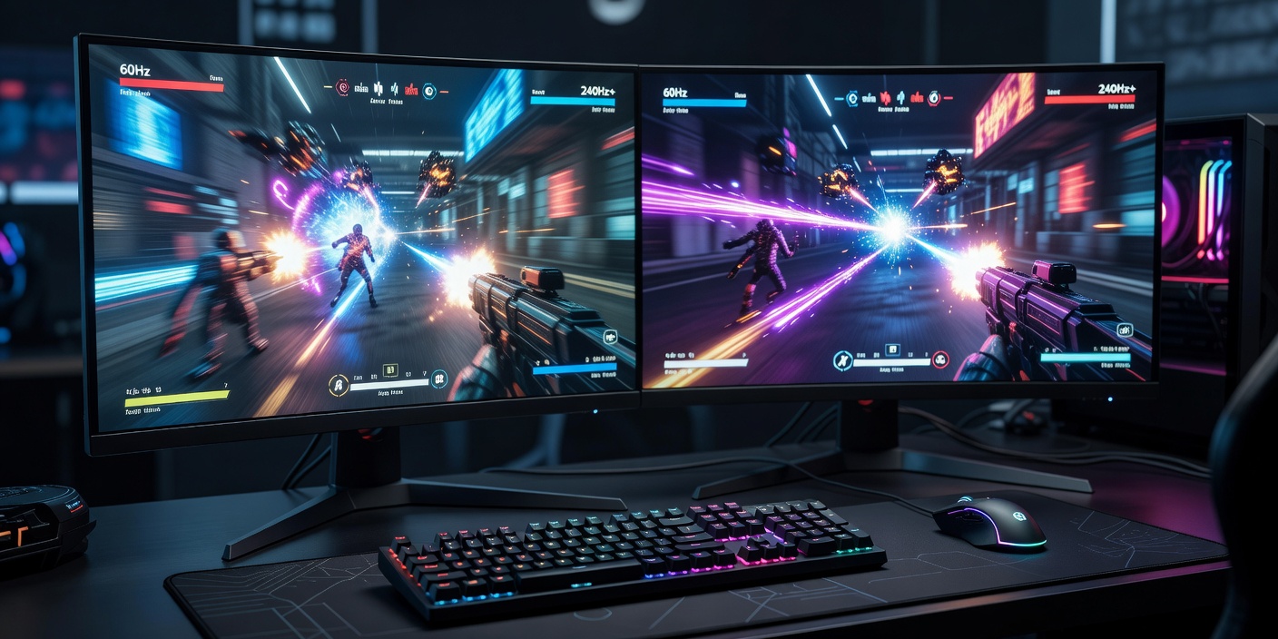 Esport-pelinäyttö ja korkean virkistystaajuuden vertailutesti